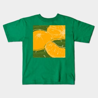 Fifty Shapes of Mandarin with Leaves Kids T-Shirt